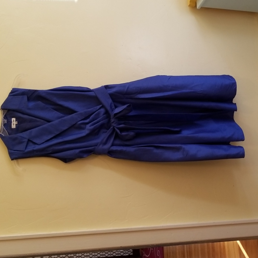 Blue sleeveless dress